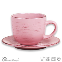 8oz Ceramic Cup and Saucer Manufacture Hot Selling